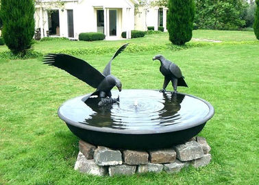 Un buen precio. Estabilidad antigua de la corrosión de la decoración de la escultura del jardín del bronce del cuenco de la alberquilla de Eagle en línea