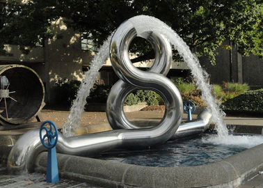 Un buen precio. Fuente de agua al aire libre del acero inoxidable de 8 formas de la fabricación moderna de la escultura en línea