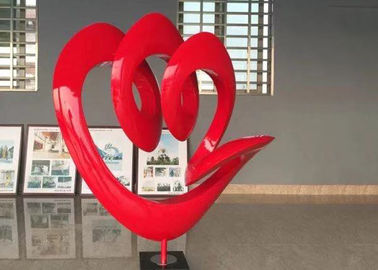 Un buen precio. El arte urbano del acero inoxidable del paisaje del arte grande rojo esculpe el rojo pintado en línea