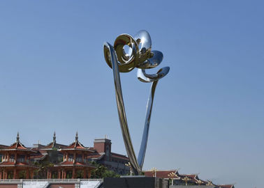 Un buen precio. Hacia fuera espejo moderno de la escultura abstracta del acero inoxidable de la puerta pulido en línea