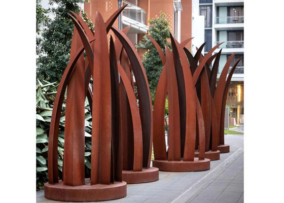 Un buen precio. Escultura de acero de la hoja de Corten del jardín oxidado contemporáneo de la soldadura en línea
