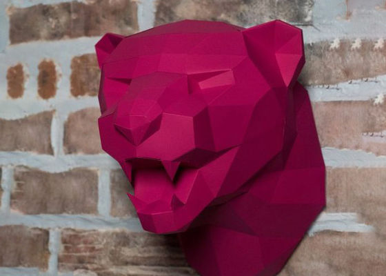 Un buen precio. Altura de la escultura los 50cm de Rose Painted Stainless Steel Leopard en línea