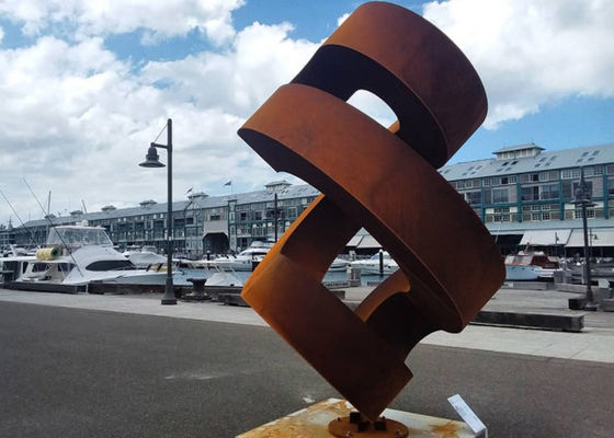 Un buen precio. Rusty Abstract Corten Steel Sculpture grande para el jardín en línea