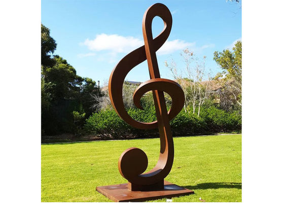 Un buen precio. Tamaño personalizado Notas musicales de acero corten oxidado Escultura para jardín en línea