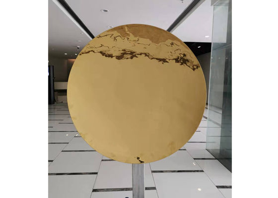 Un buen precio. Escultura de acero inoxidable de oro decorativa del espejo de la pared en línea