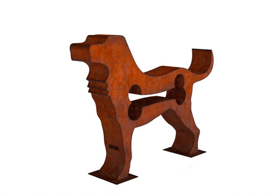 Un buen precio. Escultura de acero del perro de Corten de la longitud oxidada del 150cm para el jardín en línea