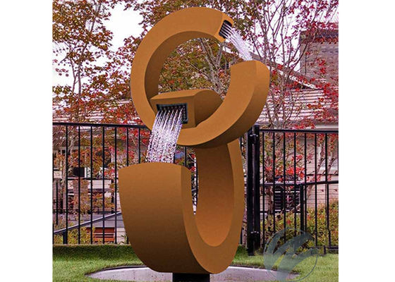 Un buen precio. Forma moderna de la fuente 2C del jardín de Rusty Corten Steel Water Feature en línea