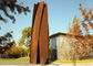 Anti Corrosion Garden Art Corten Steel Sculpture Column Shape Rusty Finish
