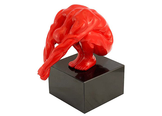 Un buen precio. Nadador moderno Red Figurine del deporte de Art Outdoor Fiberglass Sculpture Figure en línea