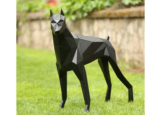 Escultura al aire libre de la fibra de vidrio del perro de la decoración del jardín, estatua del Doberman de la fibra de vidrio