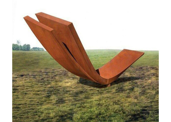 Longitud de acero del tamaño regular los 300cm de la escultura de la curva de Corten de la decoración del jardín