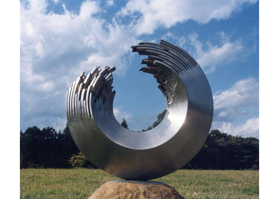 Un buen precio. Metal moderno Art Stainless Steel Circle Sculpture del jardín del tamaño de encargo en línea