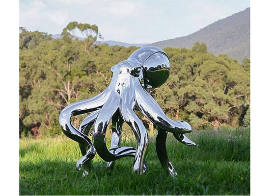 Un buen precio. Escultura de acero inoxidable del pulpo del espejo contemporáneo con el tamaño el 180cm en altura en línea