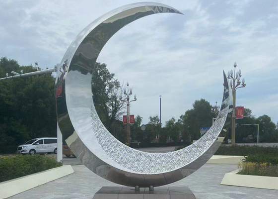 Un buen precio. Metal moderno Art Stainless Steel Moon Sculpture del jardín del tamaño de encargo en línea