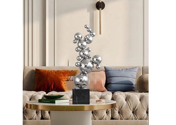 Un buen precio. Escultura de bolas de acero inoxidable pulidas para jardín o decoración del hogar en línea