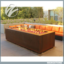 Un buen precio. Multifunción Corten Steel Fire Pit Rectángulo Metal Jardín Fire Pit Metal Escultura en línea