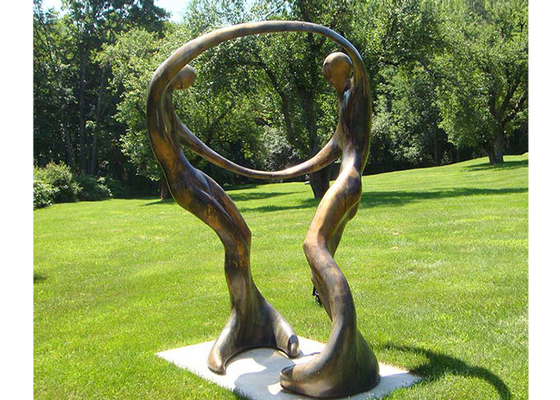 Tamaño natural Patina Jardín Sirena bailarina Estatua de bronce Escultura