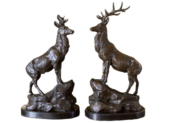 Antilopa de tamaño natural de metal de fundición escultura de venado de bronce para interiores o exteriores