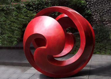 calidad Escultura roja pública de la esfera del acero inoxidable/esculturas grandes del arte del metal fábrica
