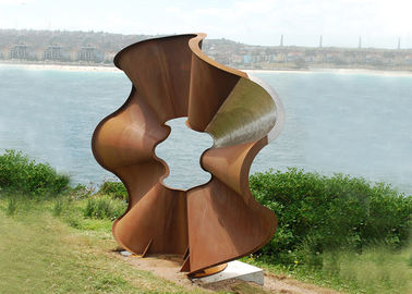 Un buen precio. Estilo moderno de la flor de la forma de la escultura de acero hermosa de Corten para al aire libre en línea