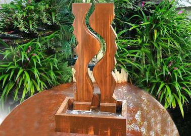Un buen precio. Característica de acero decorativa geométrica del agua de Corten de gran tamaño para la yarda/jardín en línea