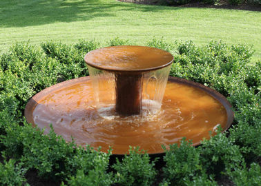 Un buen precio. Característica de acero oxidada del agua del cuenco del metal de la característica del agua de Corten para la decoración interior en línea