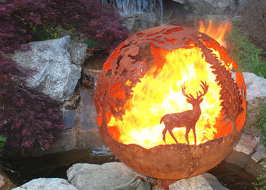 Un buen precio. Ciervos de acero del hoyo del fuego de la esfera de Corten de la estabilidad de la corrosión para la decoración del jardín en línea