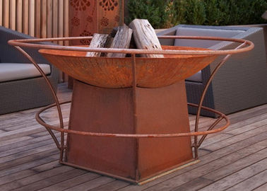 Un buen precio. Cuenco del hoyo del fuego grande de la técnica de la forja, cuencos de fuego al aire libre de acero de Corten en línea