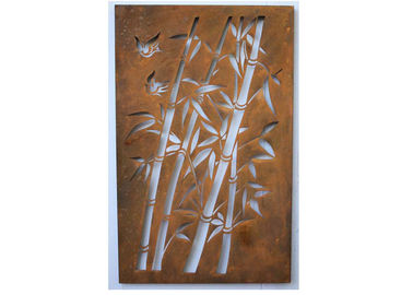 Un buen precio. Modelo de bambú del metal de Corten de la escultura de acero de la pared para las recepciones comerciales en línea