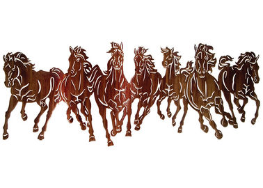 Un buen precio. Decoración moderna de la pared del caballo del metal del estilo, arte corriente de la pared del metal de los caballos en línea