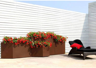 Un buen precio. Diseño clásico de Corten de la corrosión anti de acero oxidada rectangular moderna del plantador en línea