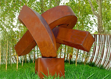 Un buen precio. El extracto aherrumbró escultura del metal, contemporáneo aherrumbró el arte de acero del jardín en línea