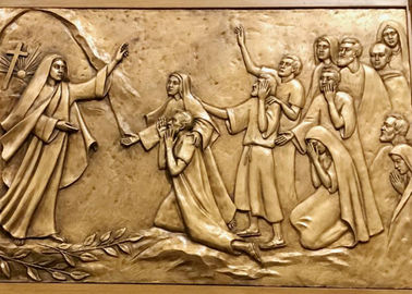 Un buen precio. Estabilidad religiosa moderna de la corrosión de la escultura del alivio del bronce de la decoración del arte de la pared en línea