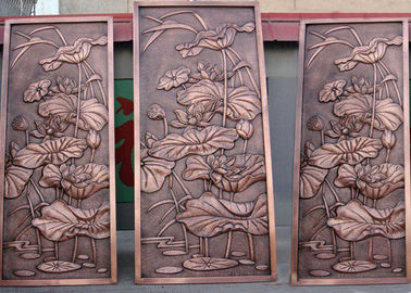 Un buen precio. Placas de bronce del alivio de Bas de la flor de Lotus para la decoración pública del arte de la pared en línea