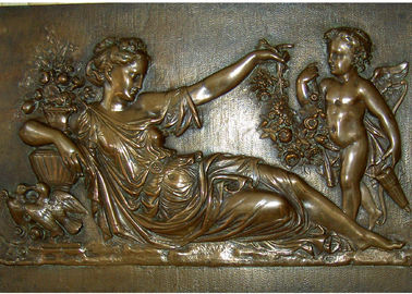 Un buen precio. Madre con el final WS-C485 de la superficie del bastidor del alivio del bronce del arte de la pared del ángel en línea