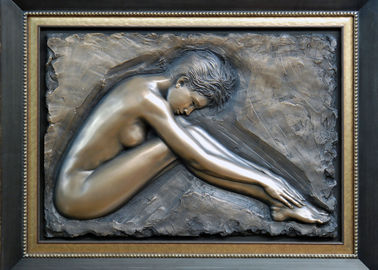Un buen precio. Escultura profesional del alivio del metal, escultura desnuda del alivio de la pared de la mujer en línea