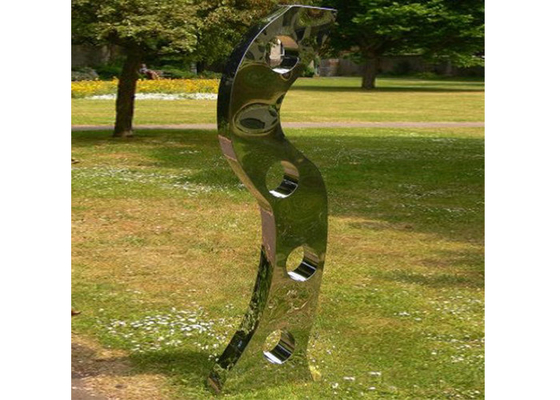 Un buen precio. Espejo pulido jardín abstracto moderno escultura de acero inoxidable en línea
