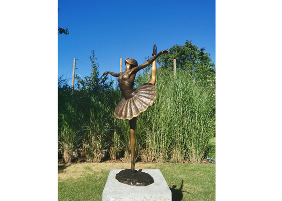 Decoración Arte de jardín Bronce Escultura de bailarina antigua