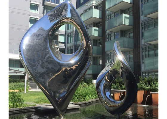 Un buen precio. Gran espejo pulido jardín moderno exterior de acero inoxidable Escultura al aire libre en línea