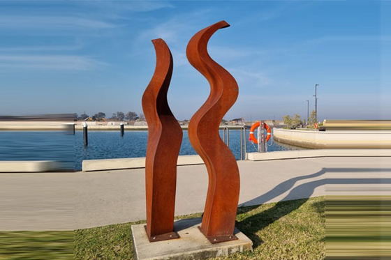 Jardín Corten Acero Landmark Contemporáneo Sowelu Hum Escultura