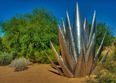 Un buen precio. Escultura pulida Vera del acero inoxidable del áloe del ODM del OEM para la decoración del parque en línea