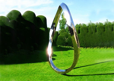 Un buen precio. Acero inoxidable oxidado y espejo pulido de la escultura de acero contemporánea del jardín del metal en línea