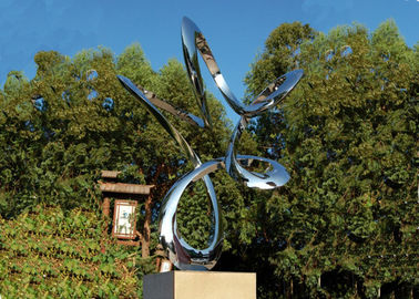 Un buen precio. Escultura pulida paisaje moderno del acero inoxidable, escultura abstracta del jardín en línea