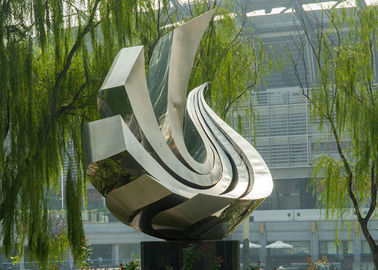 Un buen precio. Escultura pulida grande del acero inoxidable, escultura al aire libre del metal para el jardín en línea