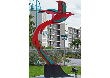 Un buen precio. Escultura pública pintada moderna de encargo del pájaro de vuelo del acero inoxidable del arte en línea