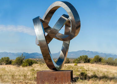 Un buen precio. Esculturas grandes de la yarda del metal de la escultura al aire libre moderna del acero inoxidable en línea