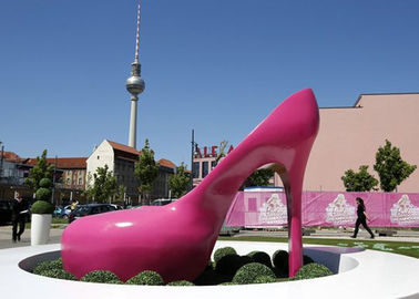 Un buen precio. El rosa se inclina la escultura urbana resistente a la corrosión pintada arte de la escultura del acero inoxidable en línea