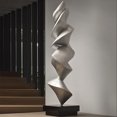 Un buen precio. Arte del equilibrio Espejo moderno de acero inoxidable Escultura al aire libre para hoteles y villas en línea