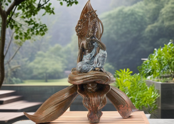Un buen precio. Estatua de Buda de latón antiguo coleccionable sentado Escultura de Buda de cobre Arte de metal Fusión de bronce en línea