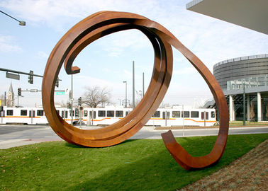 Un buen precio. Escultura de acero superficial oxidada grande de Corten para la decoración al aire libre del jardín en línea